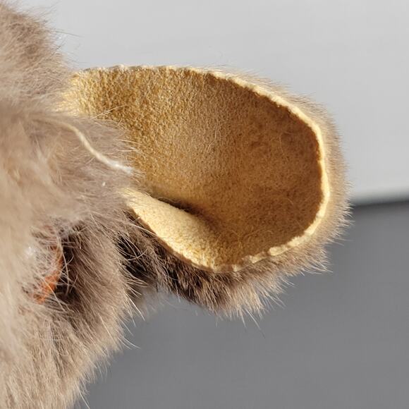 Vintage Real Fur Kangaroo Plush Toy with Joey, Brown 10" Stuffed Animal - Picture 12 of 16